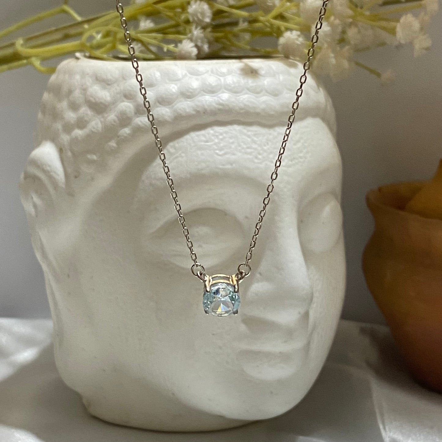 Blue Swarovski Silver Pendant