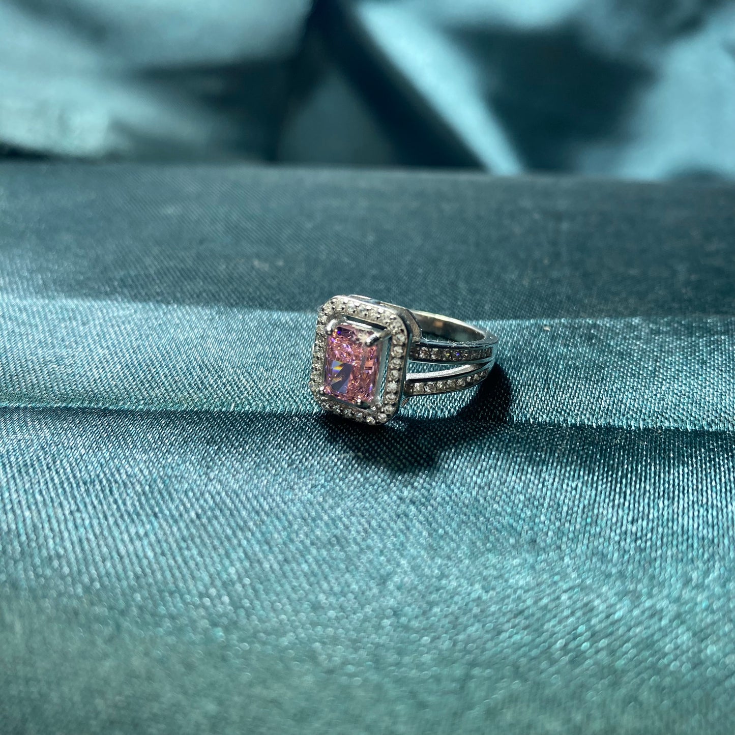 Silver Color Stone Ring