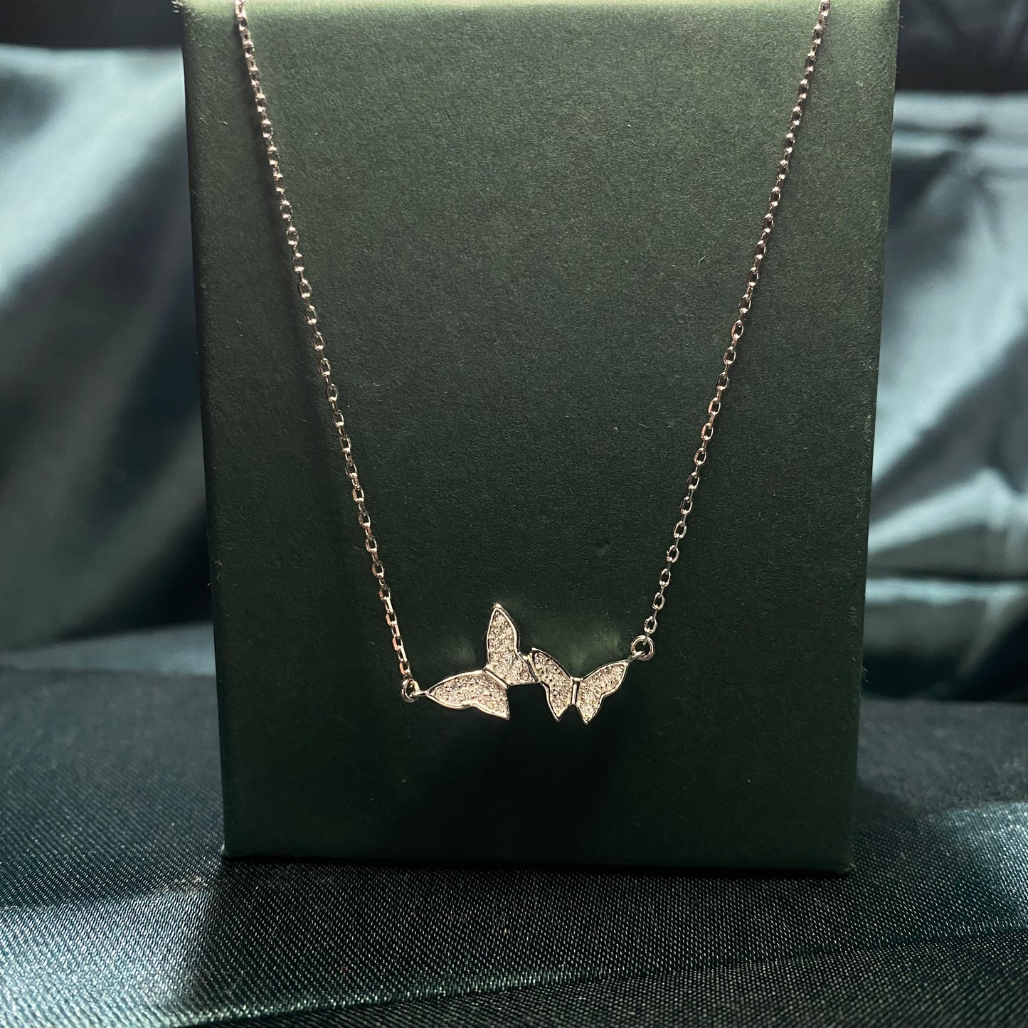 Silver Cz butterfly Pendant