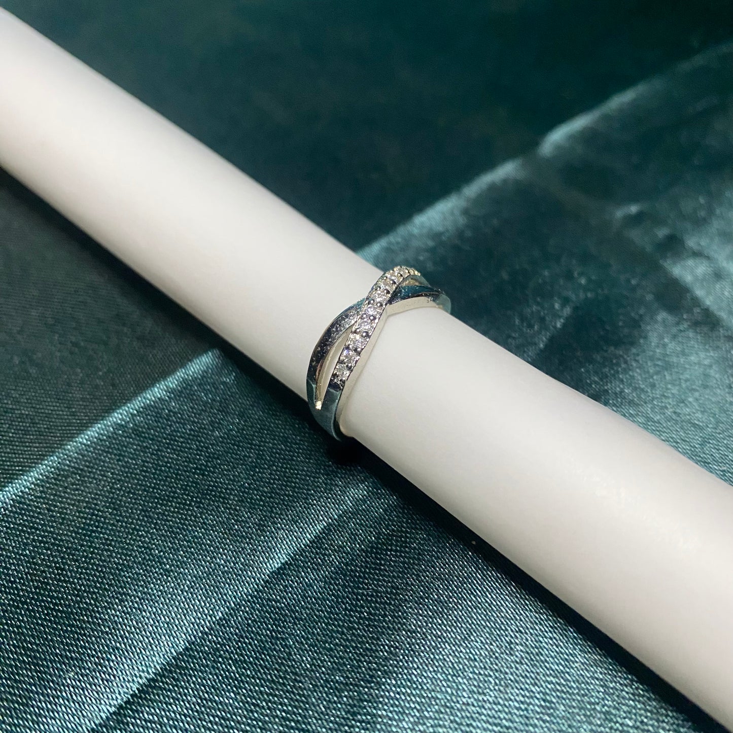 Silver Cz Infinity Ring