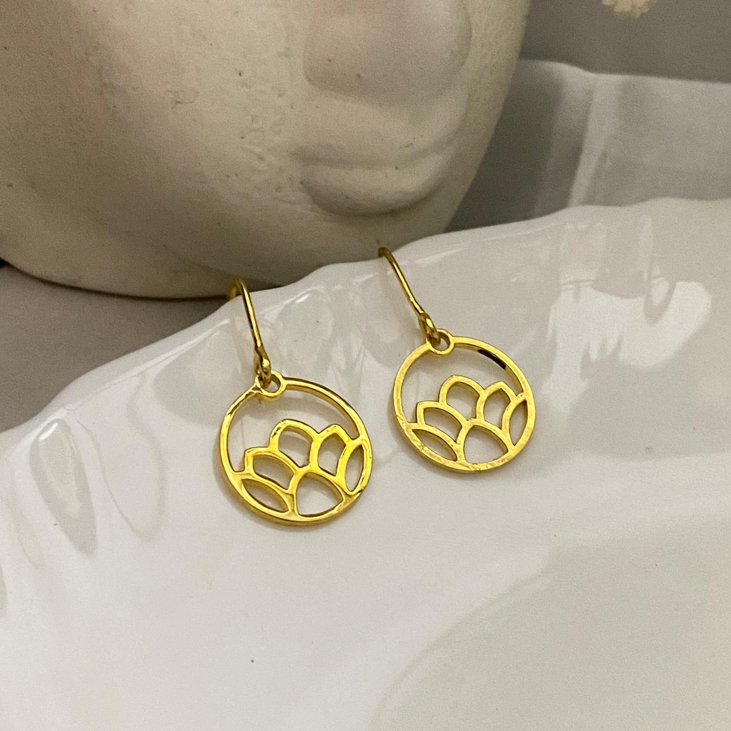 18KT Gold Plated Flower Earrings