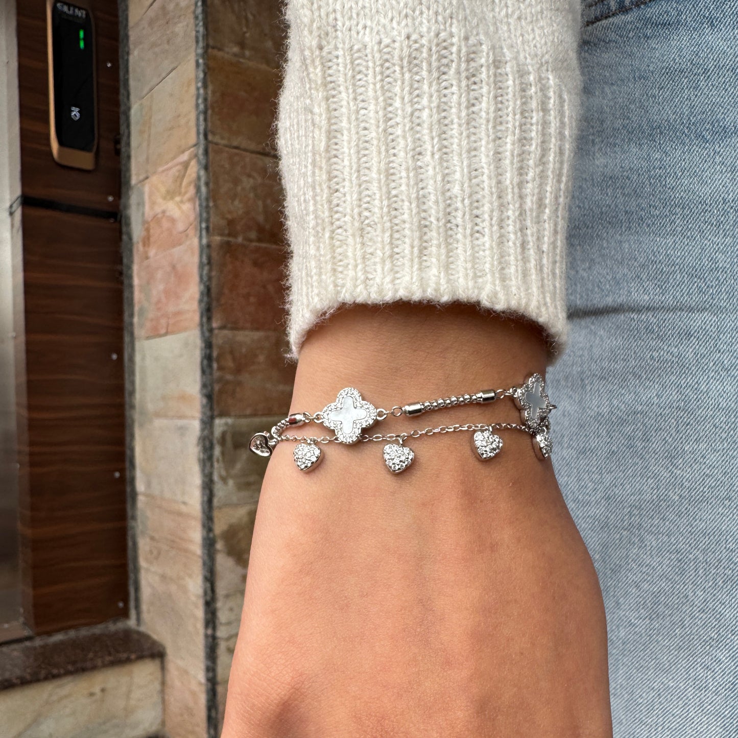 Silver Unity Mop Bracelet