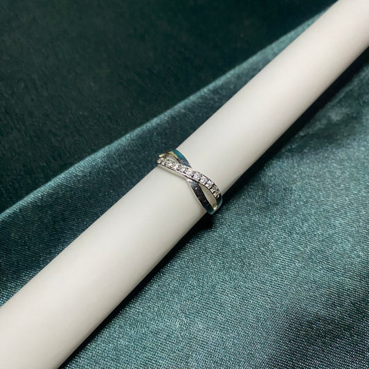 Silver Cz Infinity Ring