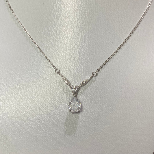 Pear swarovski Pendant Chain