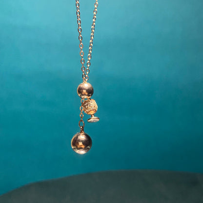 Rose Gold Plated Wine Glass Pendant