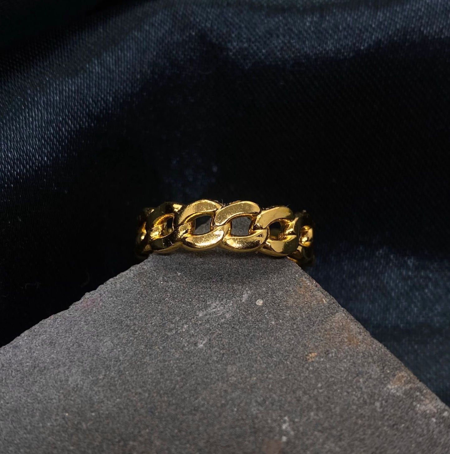 18 KT Gold Plated Cuban Ring