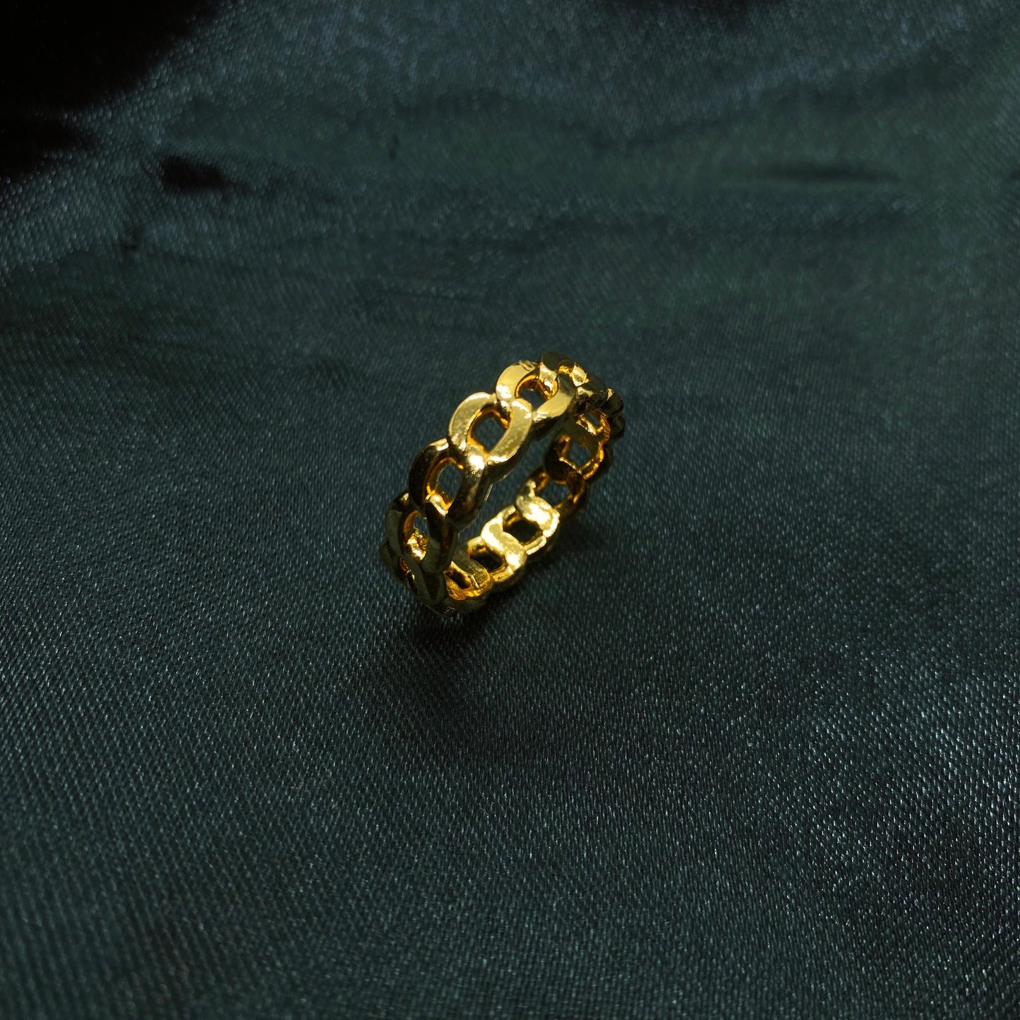 18 KT Gold Plated Cuban Ring