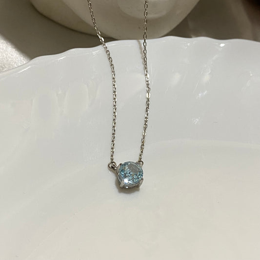 Blue Swarovski Silver Pendant