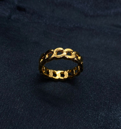 18 KT Gold Plated Cuban Ring