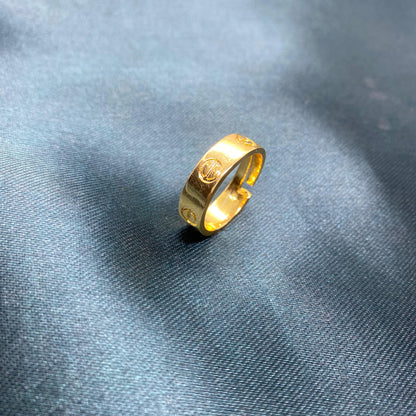 gold plated love band 