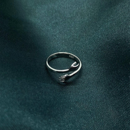 Silver Adjustable Hug Ring