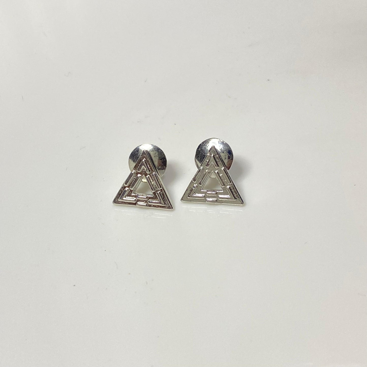 Silver Triangle Studs